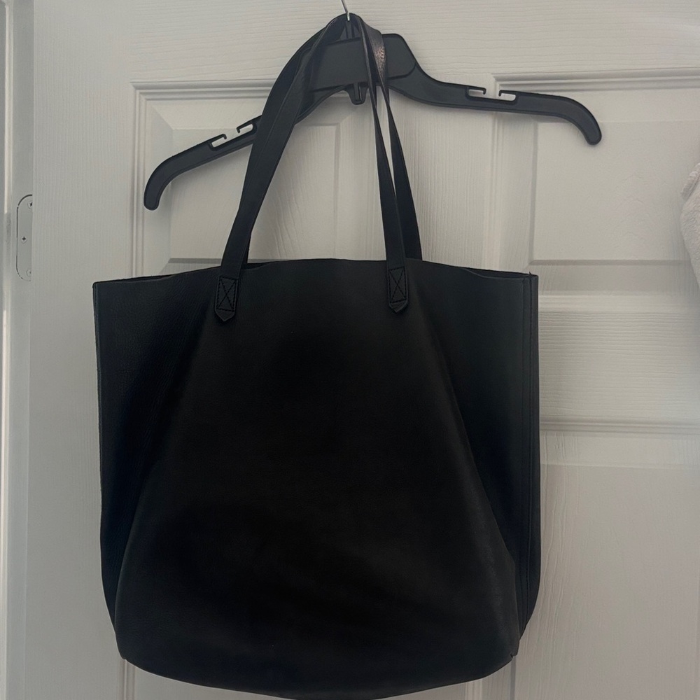 Madewell Leather Black Tote Bag - Picture 2 of 6